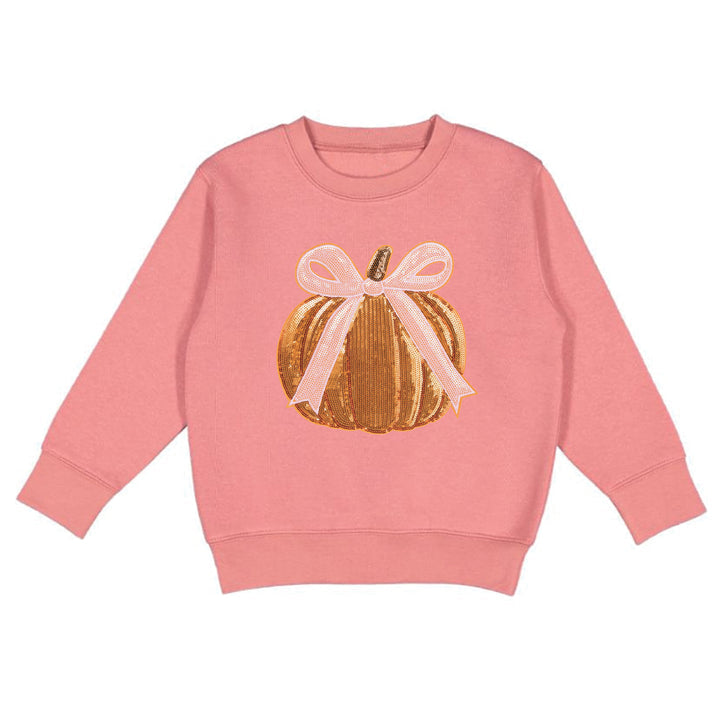 Coquette Pumpkin Sequin Patch Sweatshirt
