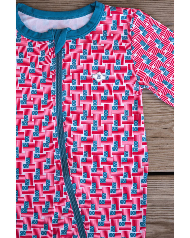 American Flag Print | Baby Zip Up