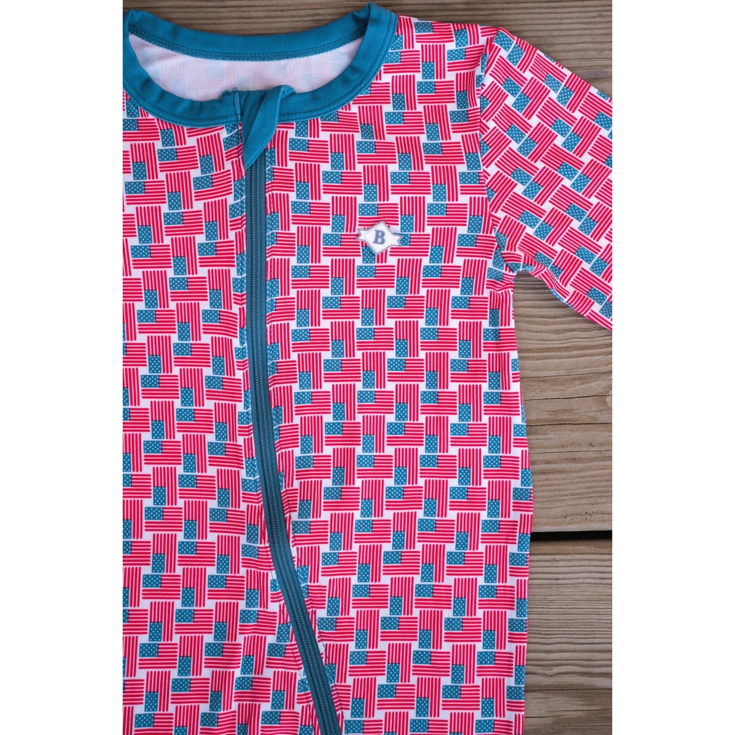 American Flag Print | Baby Zip Up
