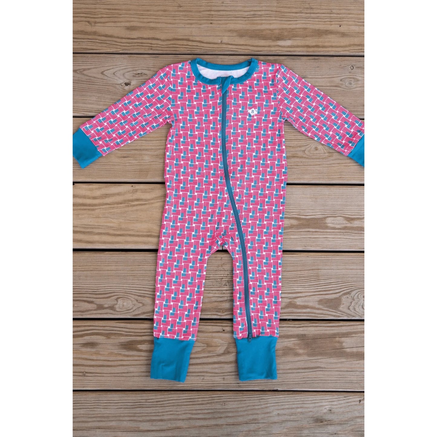 American Flag Print | Baby Zip Up