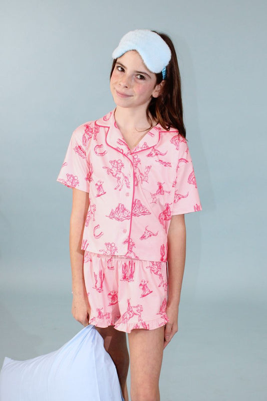 Cowgirl Pajama Set | Light Pink