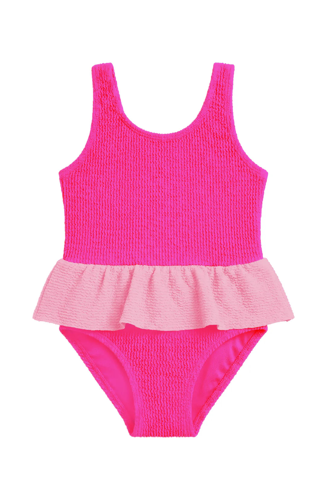 Toddler One Piece Crinkle Peplum | Pink
