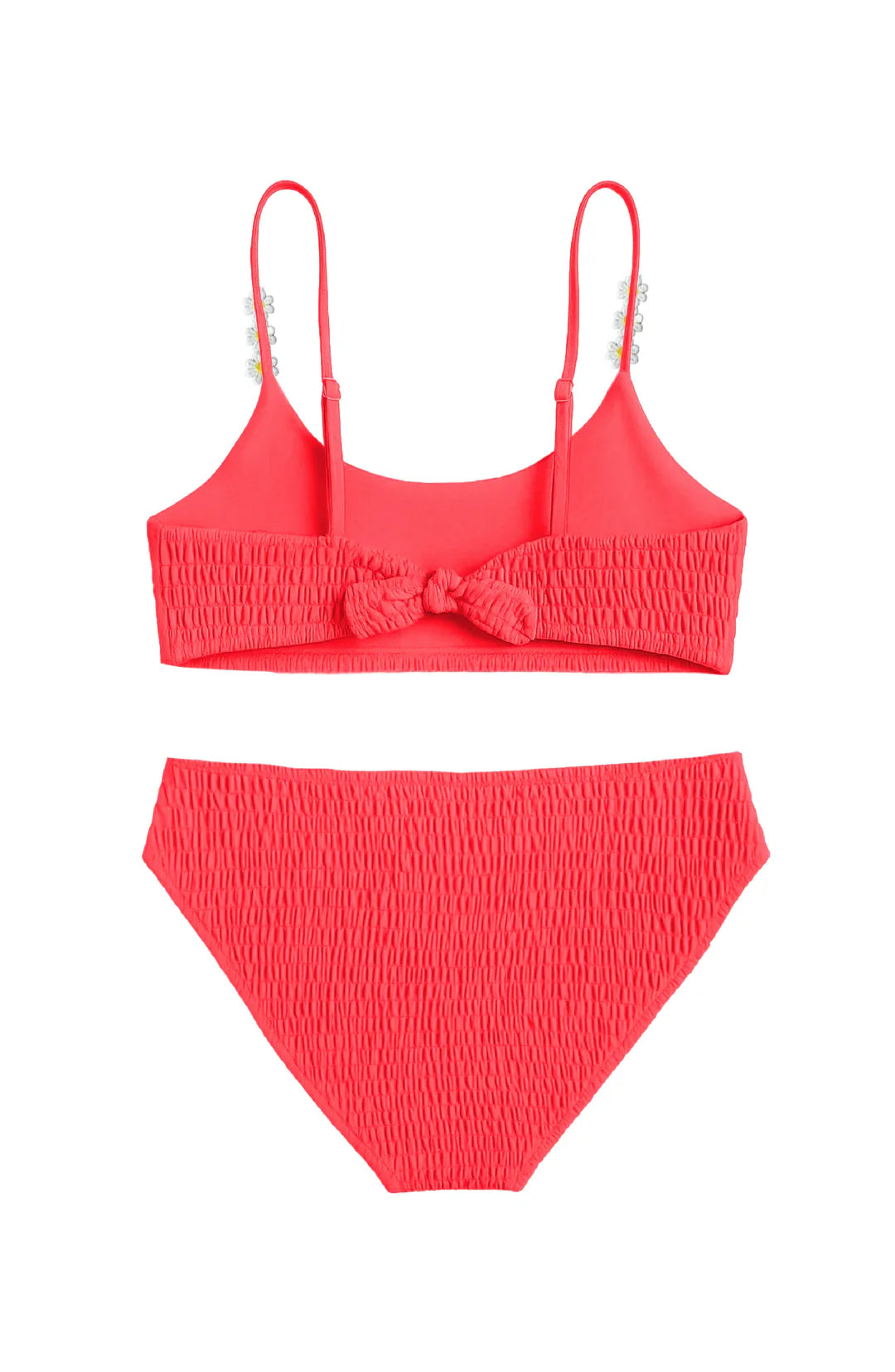 Smocked Two Piece Swimsuit | Coral Daisy