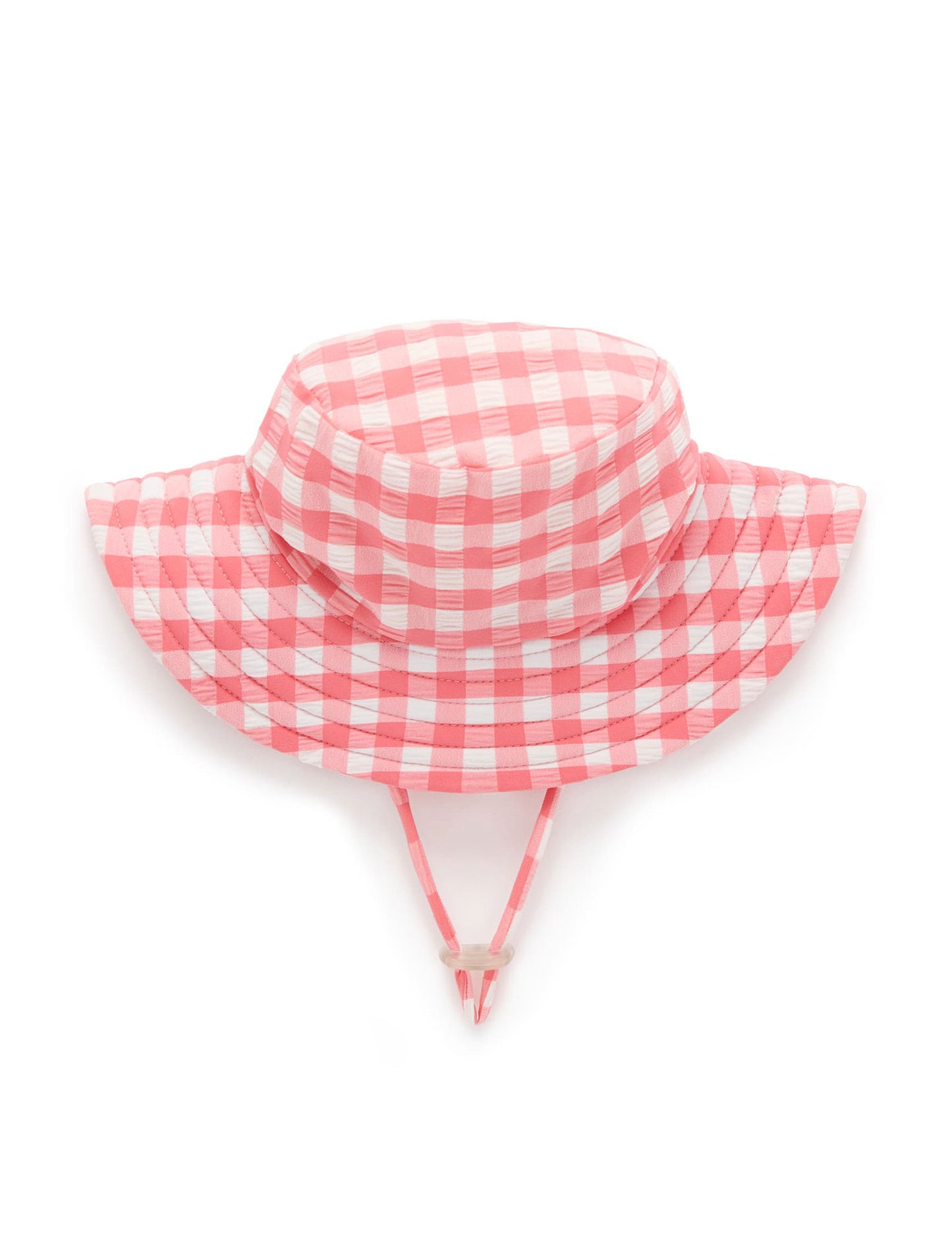 Broad Brim Swim Hat | Pomegranate Gingham