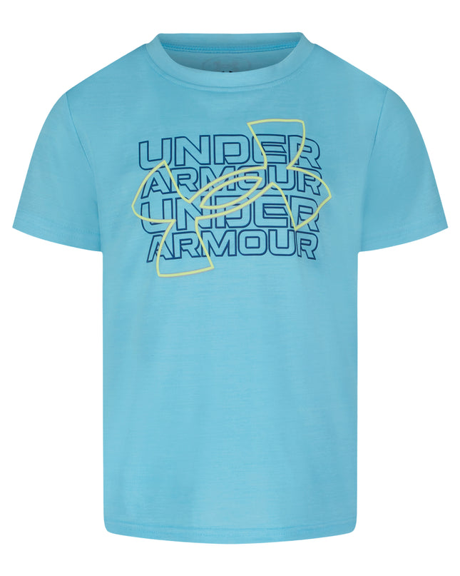 UA Twisted Lime Logo Tee | Fresco Blue