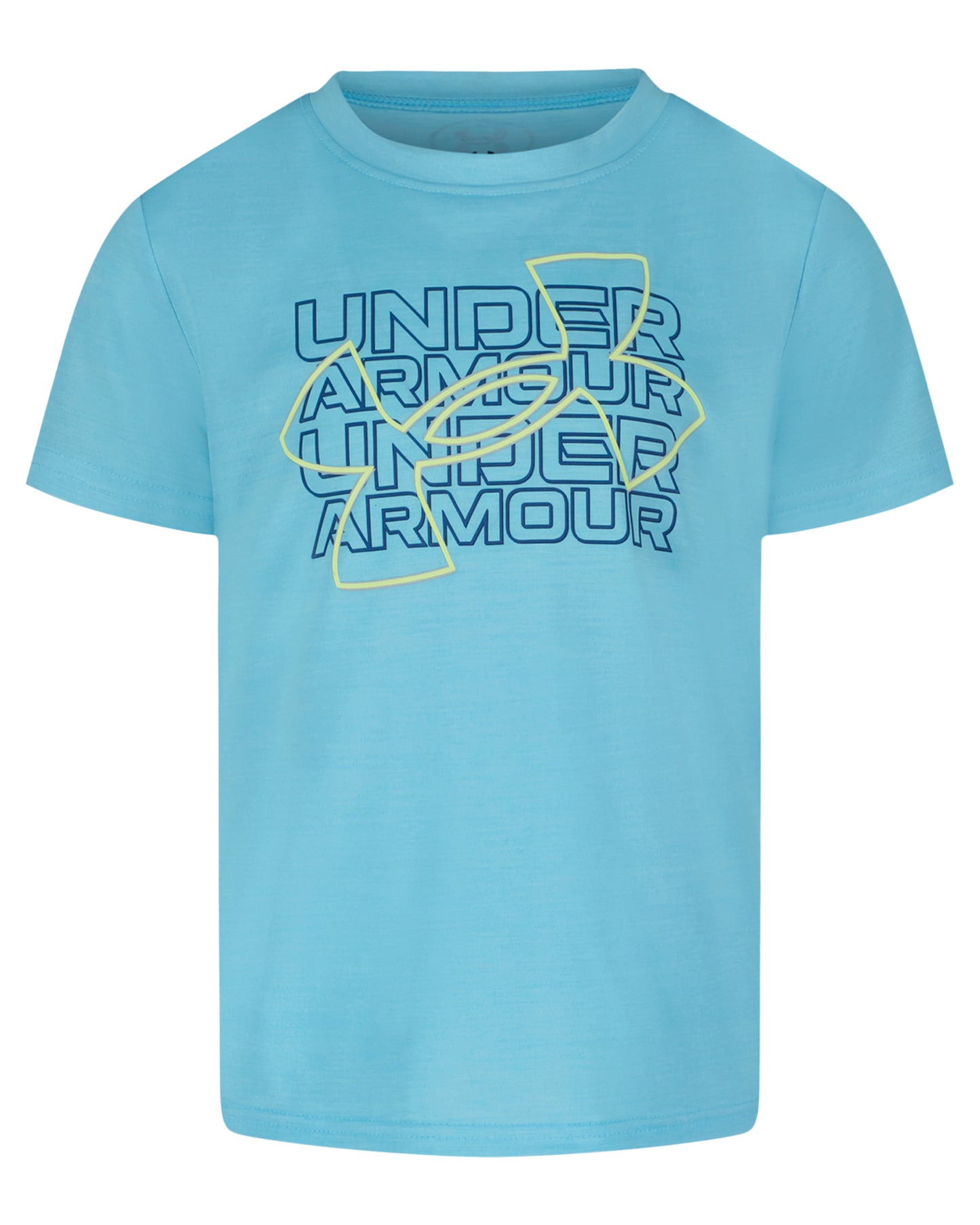UA Twisted Lime Logo Tee | Fresco Blue