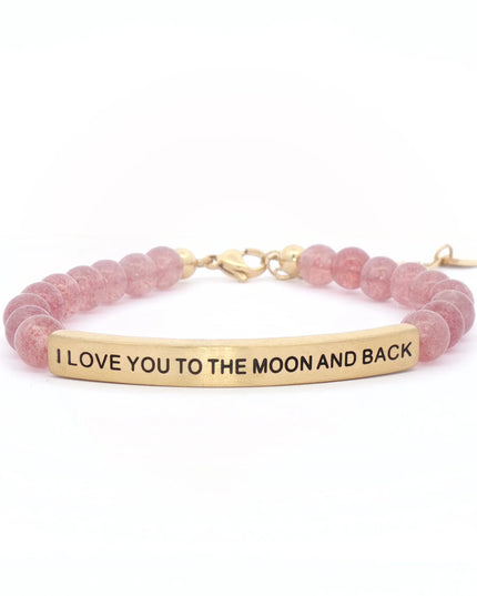 I Love You To The Moon & Back | Pink Quartz