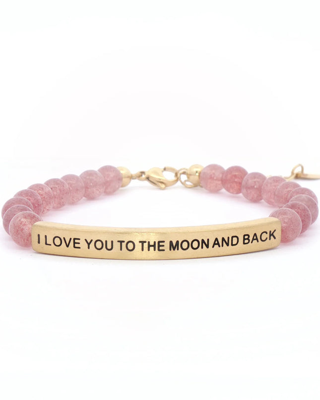 I Love You To The Moon & Back | Pink Quartz