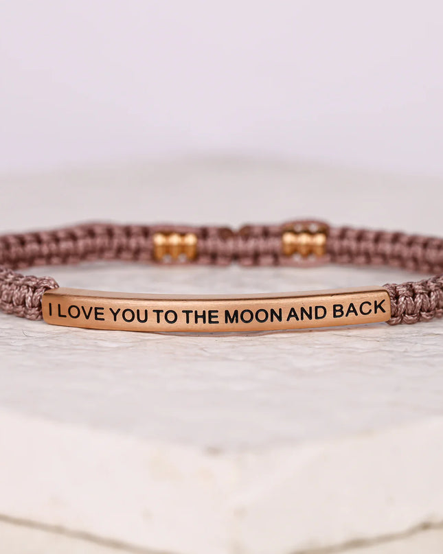 I Love You To The Moon & Back | Taupe Rope