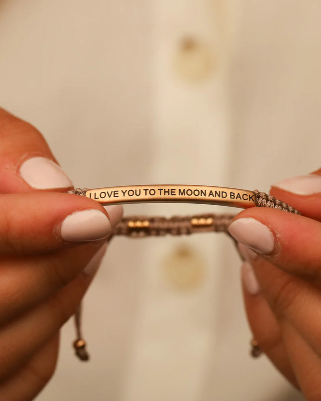 I Love You To The Moon & Back | Taupe Rope
