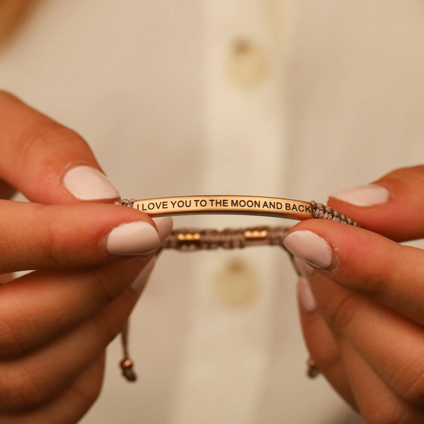 I Love You To The Moon & Back | Taupe Rope