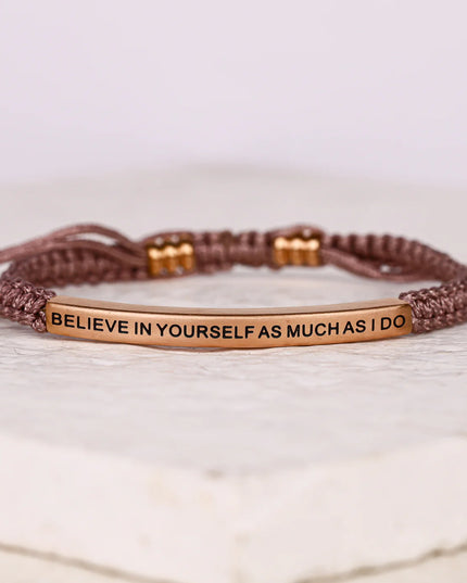Believe In Yourself As Much As I Do | Taupe Rope