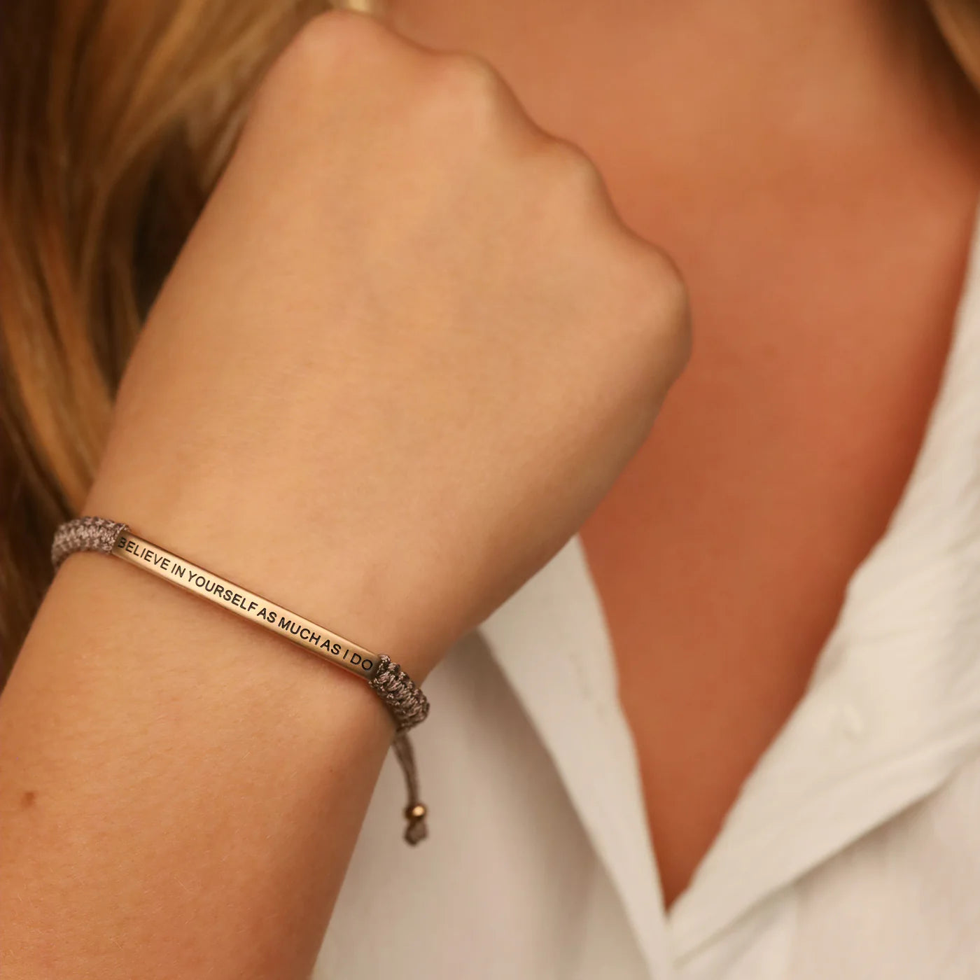 Believe In Yourself As Much As I Do | Taupe Rope