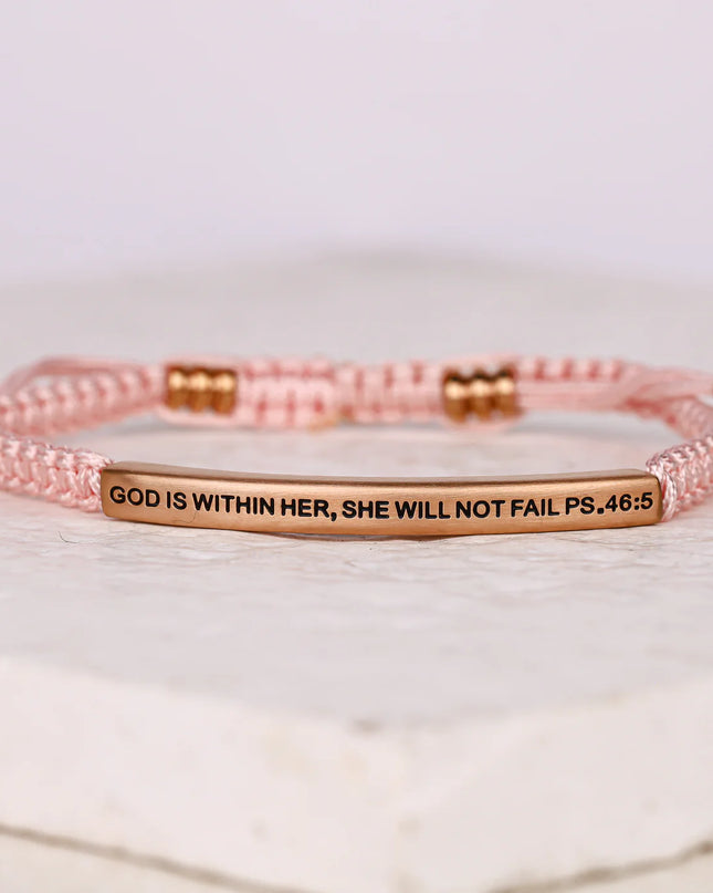 God Is Within Her She Will Not Fail | Pink Rope