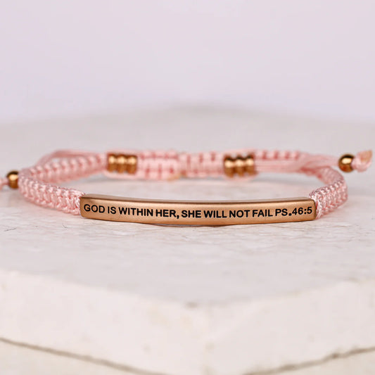 God Is Within Her She Will Not Fail | Pink Rope
