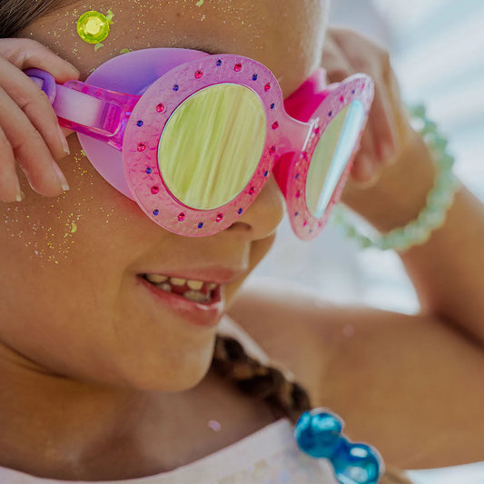 Morning Magenta Budding Flowers Girl Kids' Swim Goggles