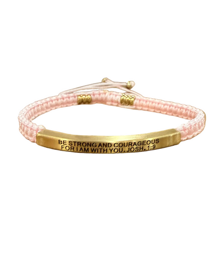Be Strong & Courageous | Pink Rope