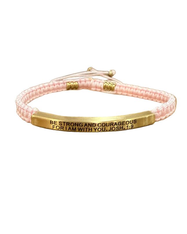 Be Strong & Courageous | Pink Rope