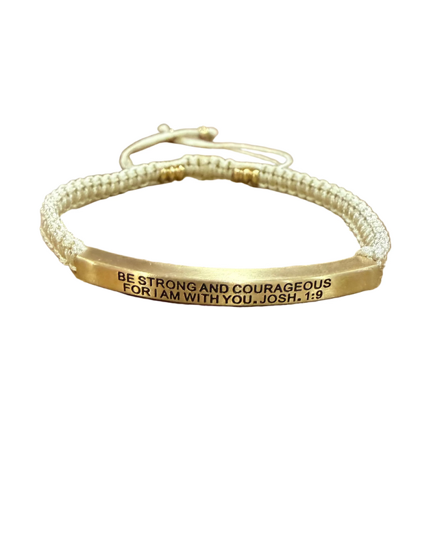 Be Strong & Courageous | Tan Rope