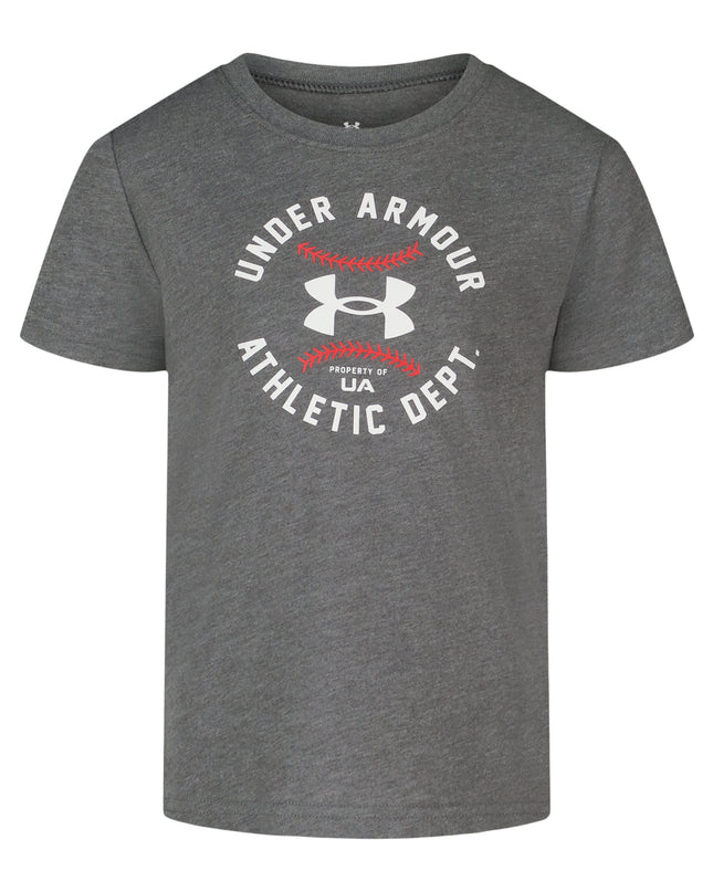 UA Youth Athletic Dept. Baseball Tee | Castlerock Grey