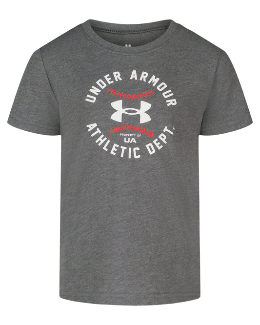 UA Youth Athletic Dept. Baseball Tee | Castlerock Grey