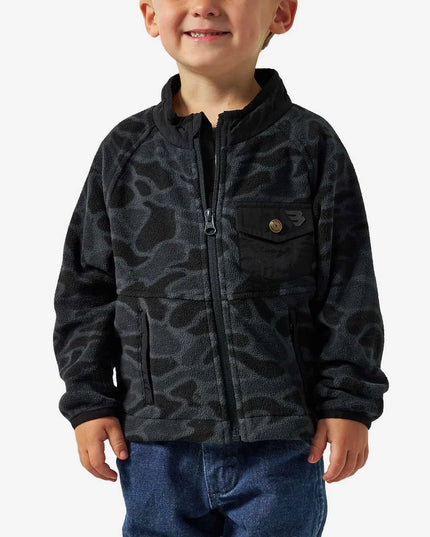 Youth Micro Fleece Full Zip Jacket| Black Camo
