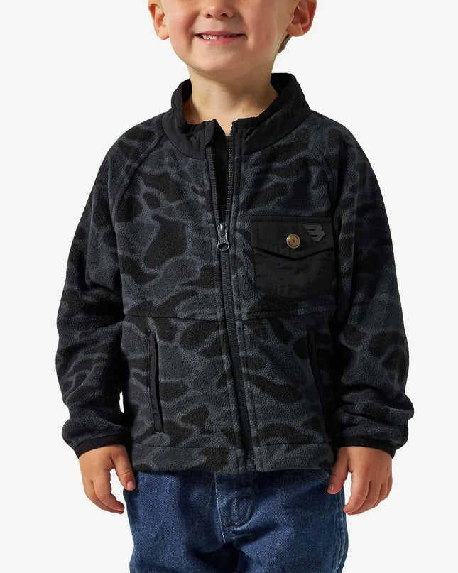 Youth Micro Fleece Full Zip Jacket| Black Camo