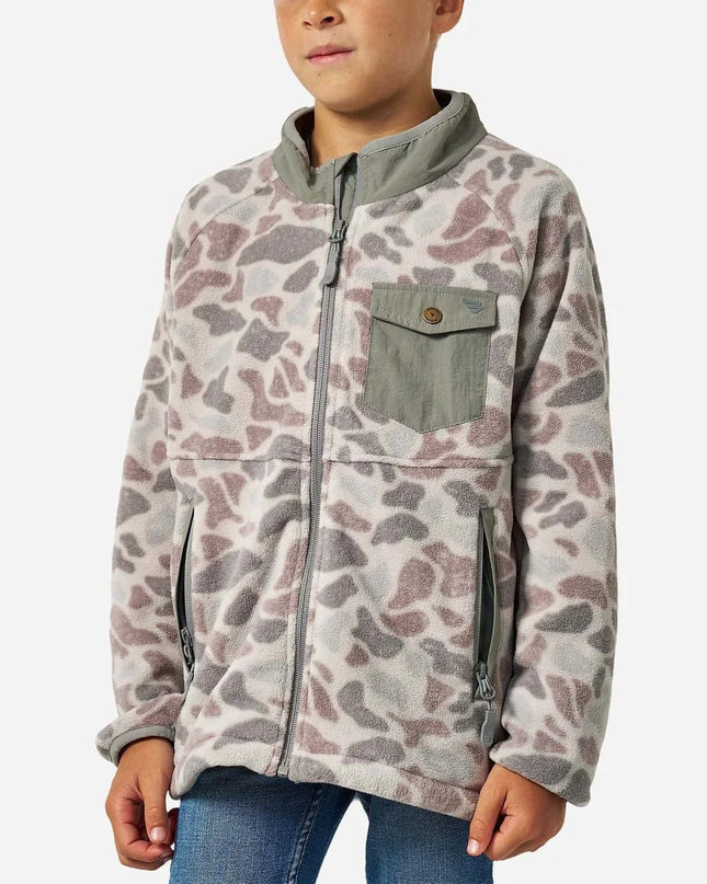 Youth Micro Fleece Full Zip Jacket  | Classic Deer Camo