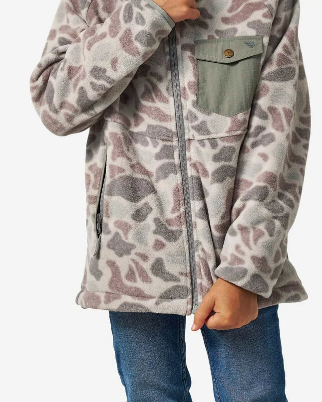 Youth Micro Fleece Full Zip Jacket  | Classic Deer Camo