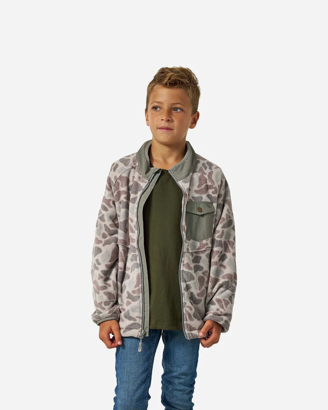 Youth Micro Fleece Full Zip Jacket  | Classic Deer Camo