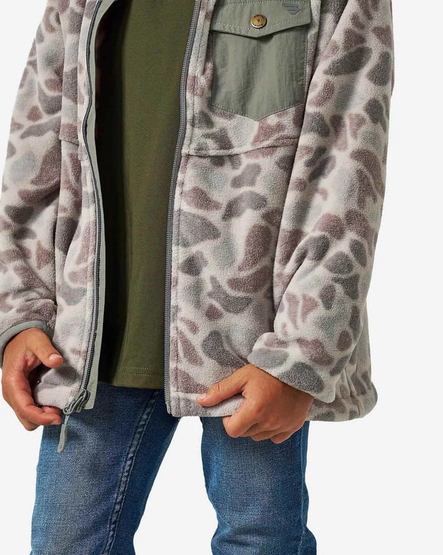 Youth Micro Fleece Full Zip Jacket  | Classic Deer Camo