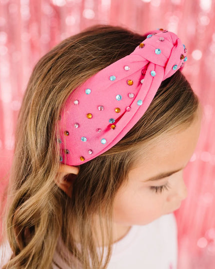 Raspberry Rhinestone Headband