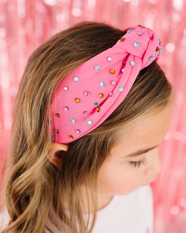 Raspberry Rhinestone Headband