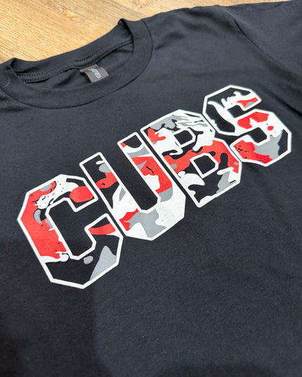 Camo CUBS | Black Dri-Fit LS