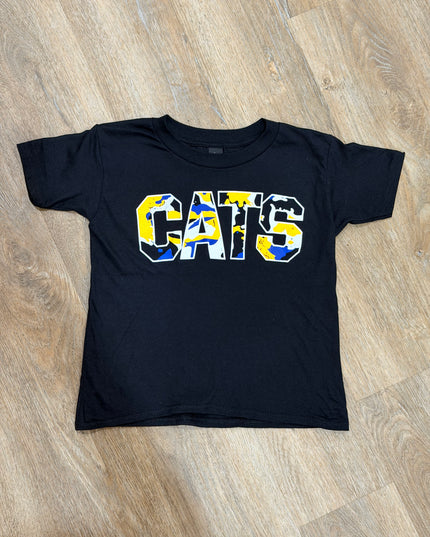 Camo WILDCATS | Black Short Sleeve T-Shirt