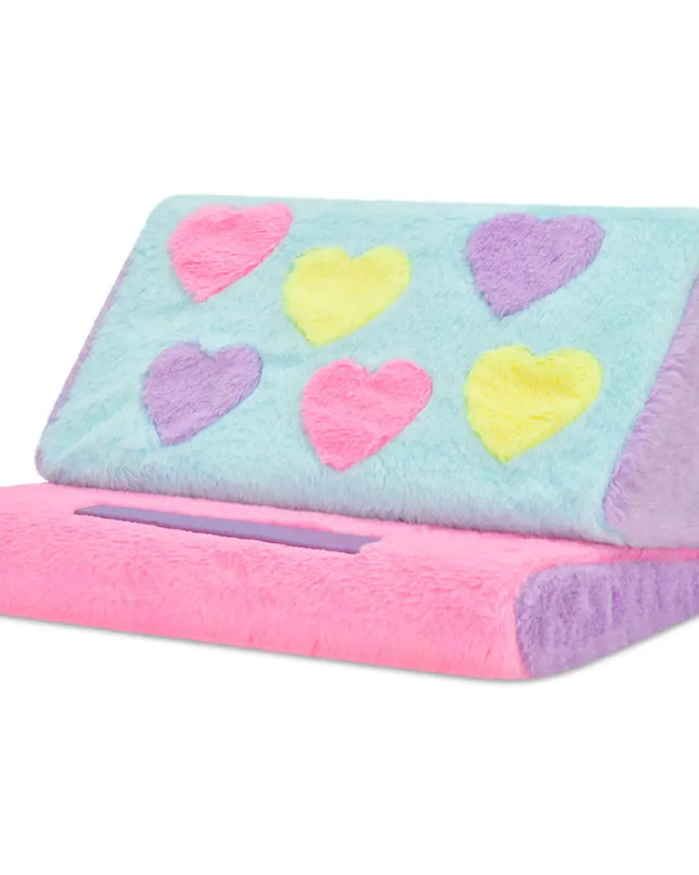 Hearts Color Block Tablet Pillow