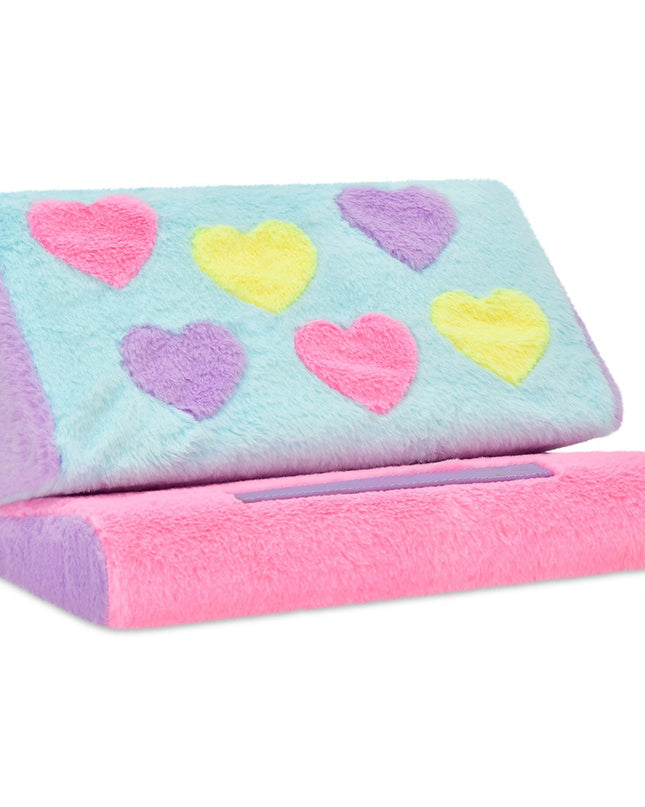 Hearts Color Block Tablet Pillow