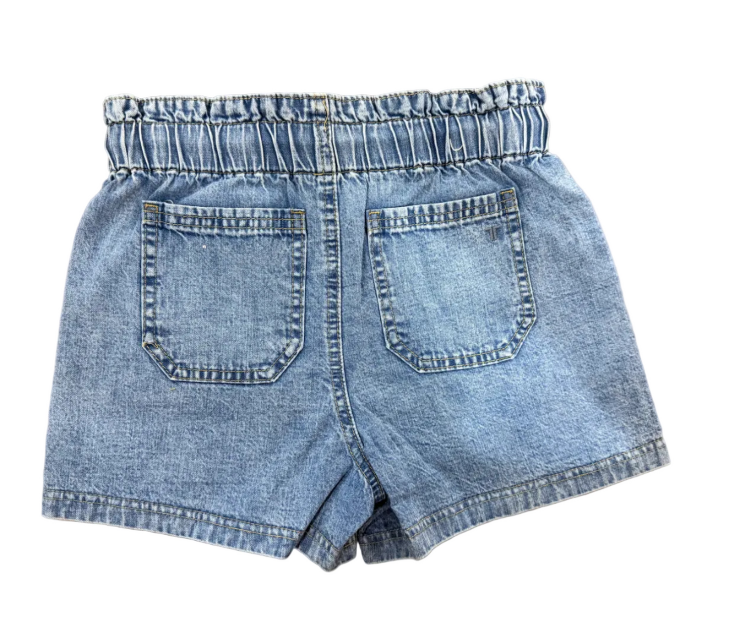 Paperbag Waist Tie Shorts | Light Indigo