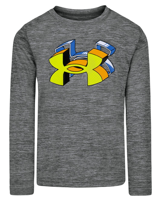 UA Long Sleeve Digital Logo Tee | Grey