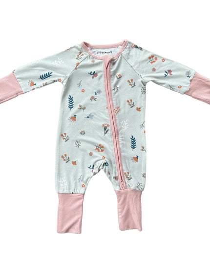Botanical Long Sleeve Zip Romper