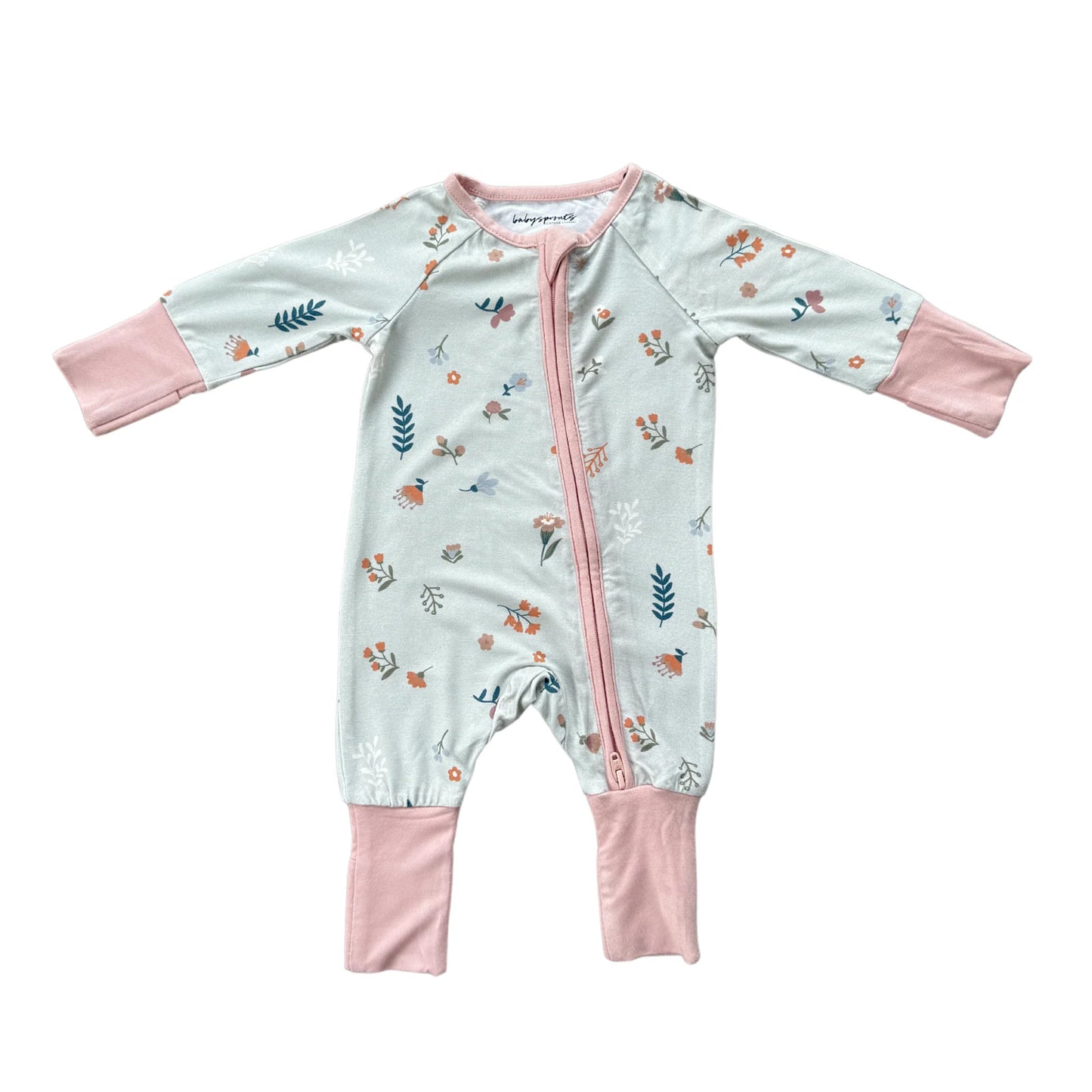 Botanical Long Sleeve Zip Romper