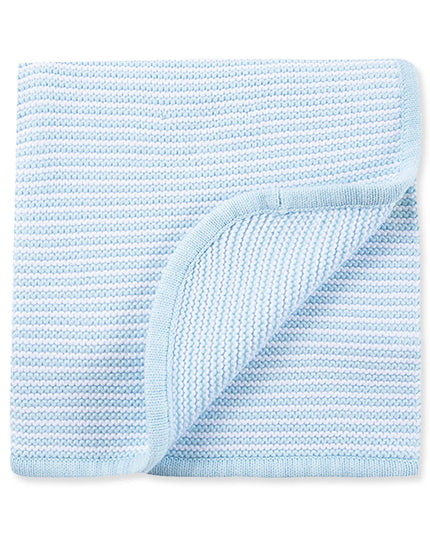 Baby Blue Textured Receiving Blanket