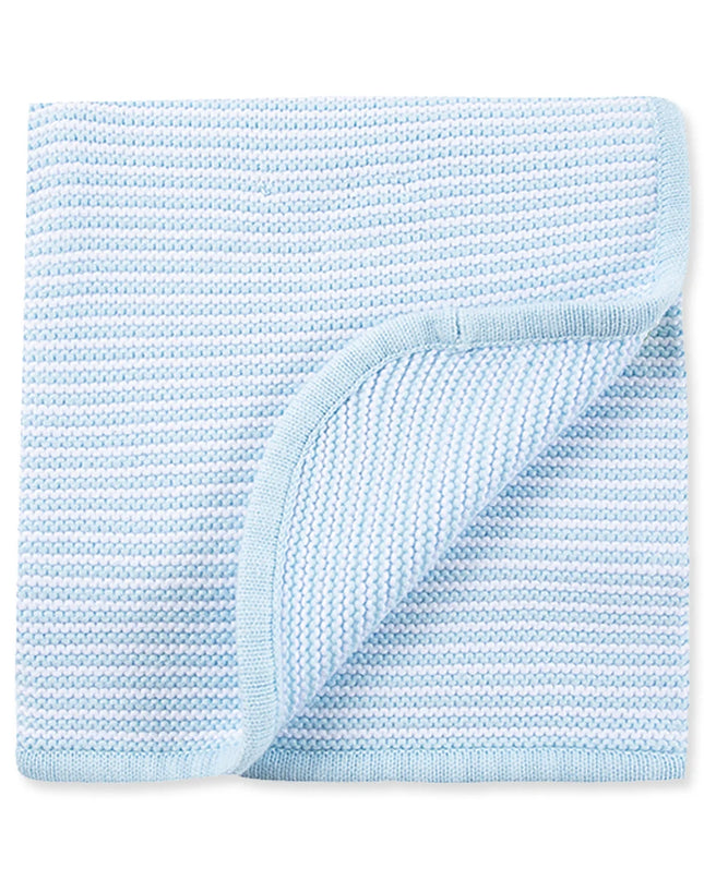 Baby Blue Textured Receiving Blanket