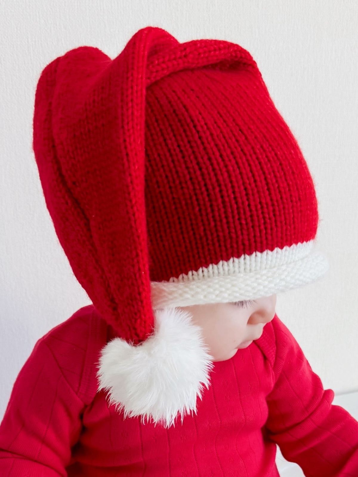 Santa Knit Hat, Red