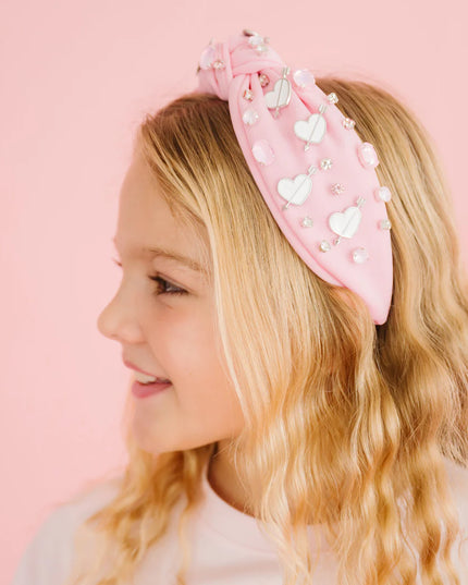 Kids Pink Valentine’s Gemstone Headband
