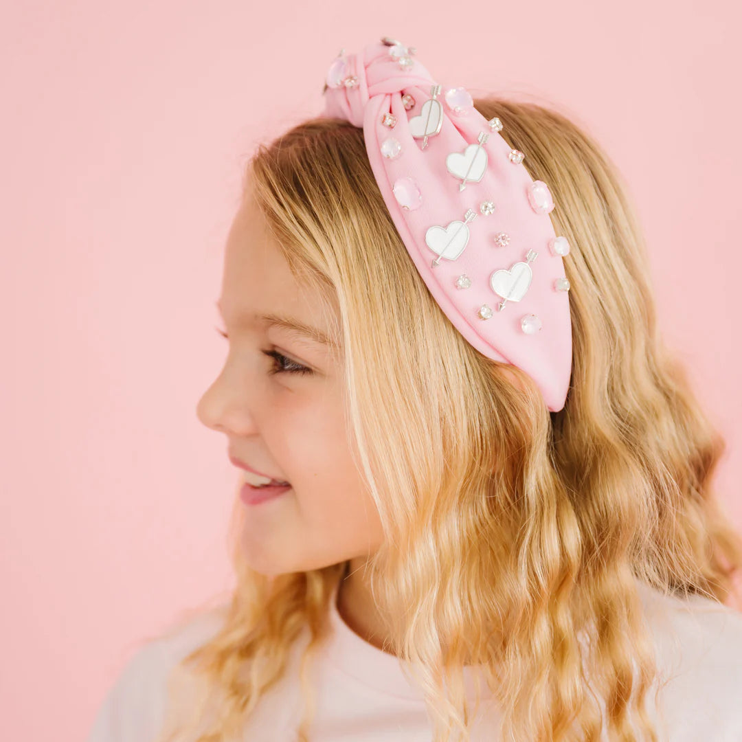Kids Pink Valentine’s Gemstone Headband
