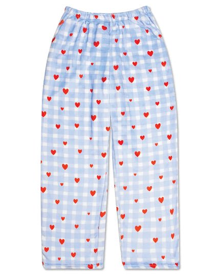 Gingham Hearts Plush Pants