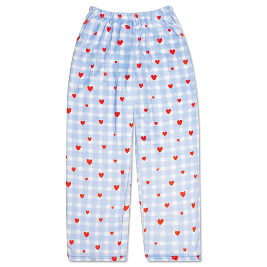 Gingham Hearts Plush Pants