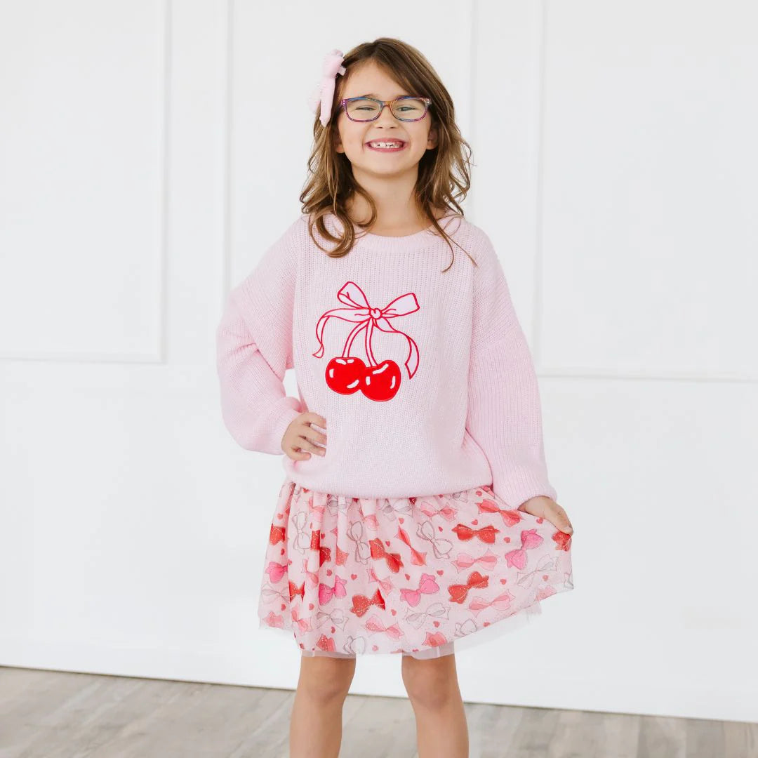 Cherry Coquette Knit Sweater