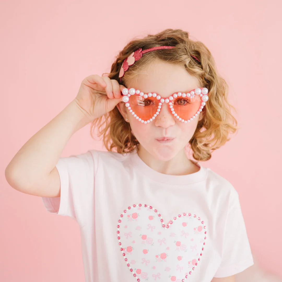 Pink Sparkle Hearts Valentine’s Headband